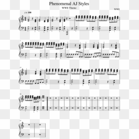 Spain Anthem Piano Sheet, HD Png Download - aj styles png