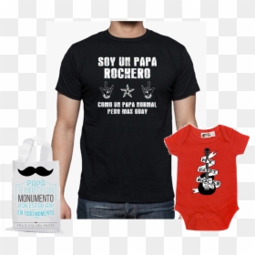 Body Kit Bebe Y Papá Feliz Día Del Padre Rocker - Camisas Para Baby Shower Para Papa, HD Png Download - dia del padre png
