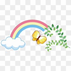 Butterfly Rainbow Clipart Text Borboleta Vector Transparent - Transparent Png Clipart Rainbow Butterfly, Png Download - borboleta png