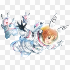 #astronaut #space #anime #travel #spacetravel #spaceship - Anime Girl Space Suit, HD Png Download - cartoon spaceship png