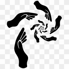 Hands Silhouette Vortex Clip Arts - Hand Silhouette, HD Png Download - couple silhouette holding hands png