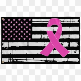 Police And Fire Flag, HD Png Download - breast cancer awareness ribbon png