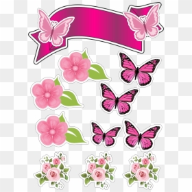 Lindas Imagens Decorativas Com Tema Borboleta Para - Pink Butterfly, HD Png Download - borboleta png