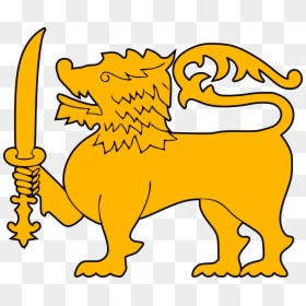 Transparent Baby Lion Png - Sri Lanka National Flag Lion, Png Download - lion paw png
