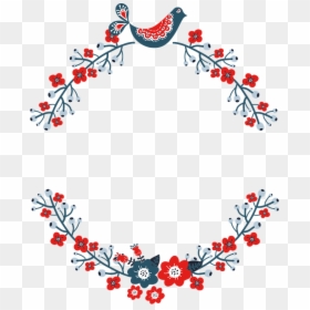 Wreath, Frame, Floral, Flourish, Border, Decorative - Merry Christmas Wishes Sticker, HD Png Download - bunga png