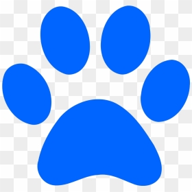 Blue Paw Print Clip Art - Blue Paw Print Logo, HD Png Download - lion paw png