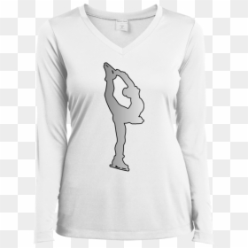 Figure Skating Top With Front And Back Design Sport - T-shirt, HD Png Download - saxophone silhouette png