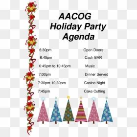 Holiday Party Agenda Pdf Sample Main Image - Triangle, HD Png Download - holiday party png