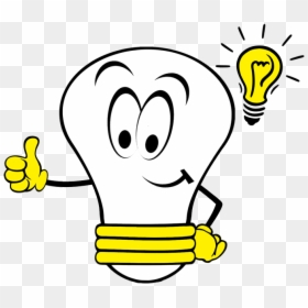 Bulb Clip Royalty Free - Light Bulb Idea, HD Png Download - cartoon sign png
