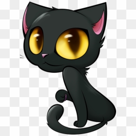 Gatos Png Azul Ruso - Cute Black Cat Drawing, Transparent Png - gatos png