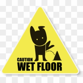 Wet Floor Sign Cartoon - Caution Wet Floor Sign, HD Png Download - cartoon sign png