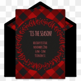 Flannel Christmas Party Invitations, HD Png Download - holiday party png
