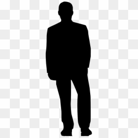 Silhouette People Standing - Man Standing Clipart Silhouette, HD Png Download - person standing png back