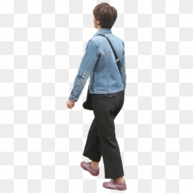 Clip Art Girl Walking Upstairs - Person Walking Away Png, Transparent Png - person standing png back