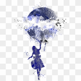Art Moon And Galaxy, HD Png Download - moon silhouette png