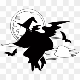Witch Clip Art, HD Png Download - moon silhouette png