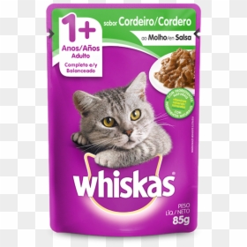 Alimento Úmido Sachê Whiskas Gatos Adultos Cordeiro - Sobres De Comida Para Gatos, HD Png Download - gatos png