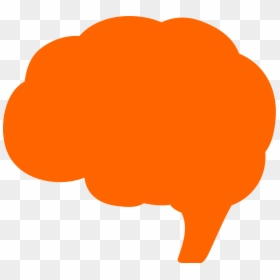 Brains Clipart Orange - Brain Orange, HD Png Download - brain cartoon png