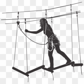 Clip Art Adventure Park Rope Transprent - Rope Course Vector Png, Transparent Png - ropes png
