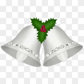 Free Png Transparent Christmas Silver Bells With Mistletoe - Silver Christmas Bell Png, Png Download - christmas mistletoe png