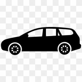 Car Png Black And White Side View - Sedan Car Icon Png, Transparent Png - white car icon png
