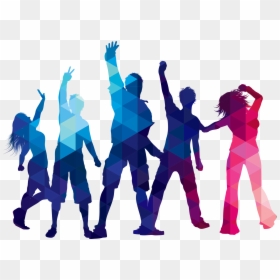Poster Dance Silhouette - Group Dance Silhouette Png, Transparent Png - dancing people png