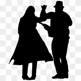 Old Dancer Silhouette Png, Transparent Png - dancing people png