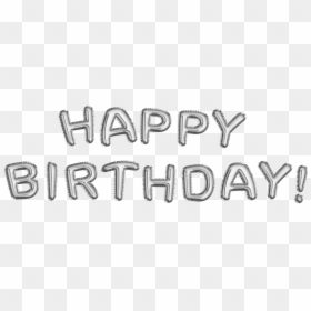 Silver Foil Png Clip - Monochrome, Transparent Png - happy birthday png transparent