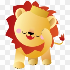 Transparent Lion Png Clipart - Cute Lion Cartoon Roar, Png Download - cartoon lion png
