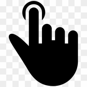 One Finger Click Black Hand Symbol - Click Icon Black, HD Png Download - hand click png
