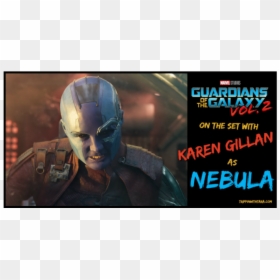 Karen Gillan As Nebula On The Set Of Guardians Of The - Nebula It's Not Ripe, HD Png Download - karen gillan png