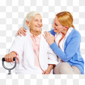 An Elderly And A Nurse - Aged Care & Ndis, HD Png Download - elderly png