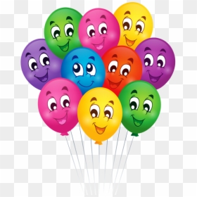 Png Smileys Happy Birthday And Birthdays - Cartoon Images Of Balloons, Transparent Png - happy face.png