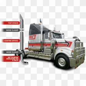 Monster Truck Stack Setup - Trailer Truck, HD Png Download - truck top view png
