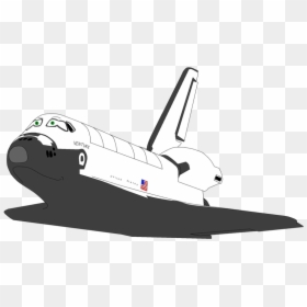 Transparent Spaceship Clipart Black And White - Cartoon Transparent Space Shuttle, HD Png Download - shuttle png