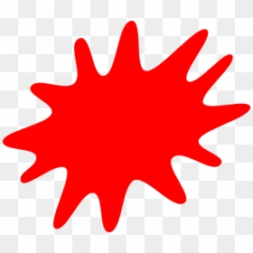 Red Paint Splatter Clip Art At Clker Com Vector Clip - Red Paint Splat Clipart, HD Png Download - splatter effect png