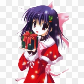 Transparent Anime Girl Christmas Png - Christmas Wallpaper Cute Anime, Png Download - merry christmas.png