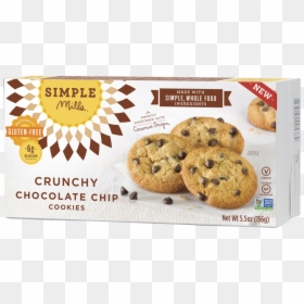Simple Mills Sea Salt Crackers, HD Png Download - chocolate chip cookies png