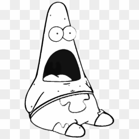 Surprised Patrick Transparent - Surprised Patrick Black And White, HD Png Download - suprised face png
