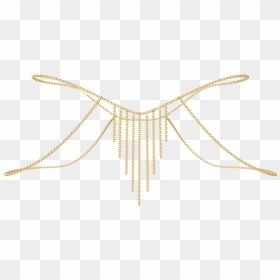 Golden Chain Bottom - Necklace, HD Png Download - golden chain png