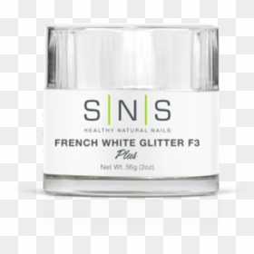 Sns Dipping Powder, 03, French White Glitter F3, 2oz - Bar Soap, HD Png Download - white glitter png