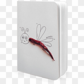 Dailyobjects Red Butterfly A5 Notebook Plain Buy Online - Dragonfly, HD Png Download - red butterfly png