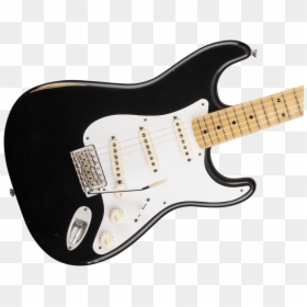 Fender Road Worn "50s Stratocaster, Maple Fingerboard, - Black Fender Road Worn 50s, HD Png Download - fender stratocaster png