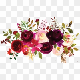Transparent Fall Flowers Png - Watercolor Fall Flowers Png, Png Download - fall flowers png