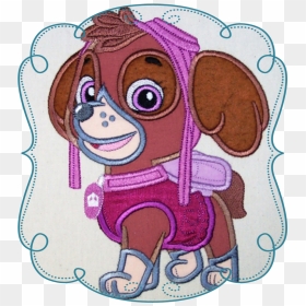 Transparent Paw Patrol Skye Png - Machine Embroidery Applique Paw Patrol Stickdatei, Png Download - paw patrol png images