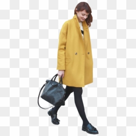 Photoshop Person Walking Png, Transparent Png - trench coat png