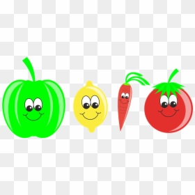 Vegetables Fruit Pepper Lemon Carrot Tomat - ภาพ เคลื่อนไหว ผัก, HD Png Download - food.png