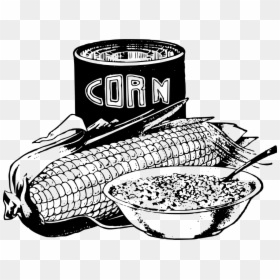 Corn Soup Can - Corn Food Clipart Black And White, HD Png Download - bowl of soup png