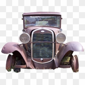 Transparent Free Clipart Vintage Cars - Old Car Hd Png, Png Download - front of car png