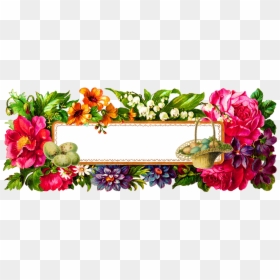 Clipart Easter Tag - Flower Photo Frame Png, Transparent Png - gift tag template png